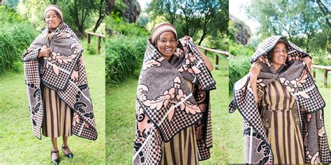 how to wear basotho blanket.